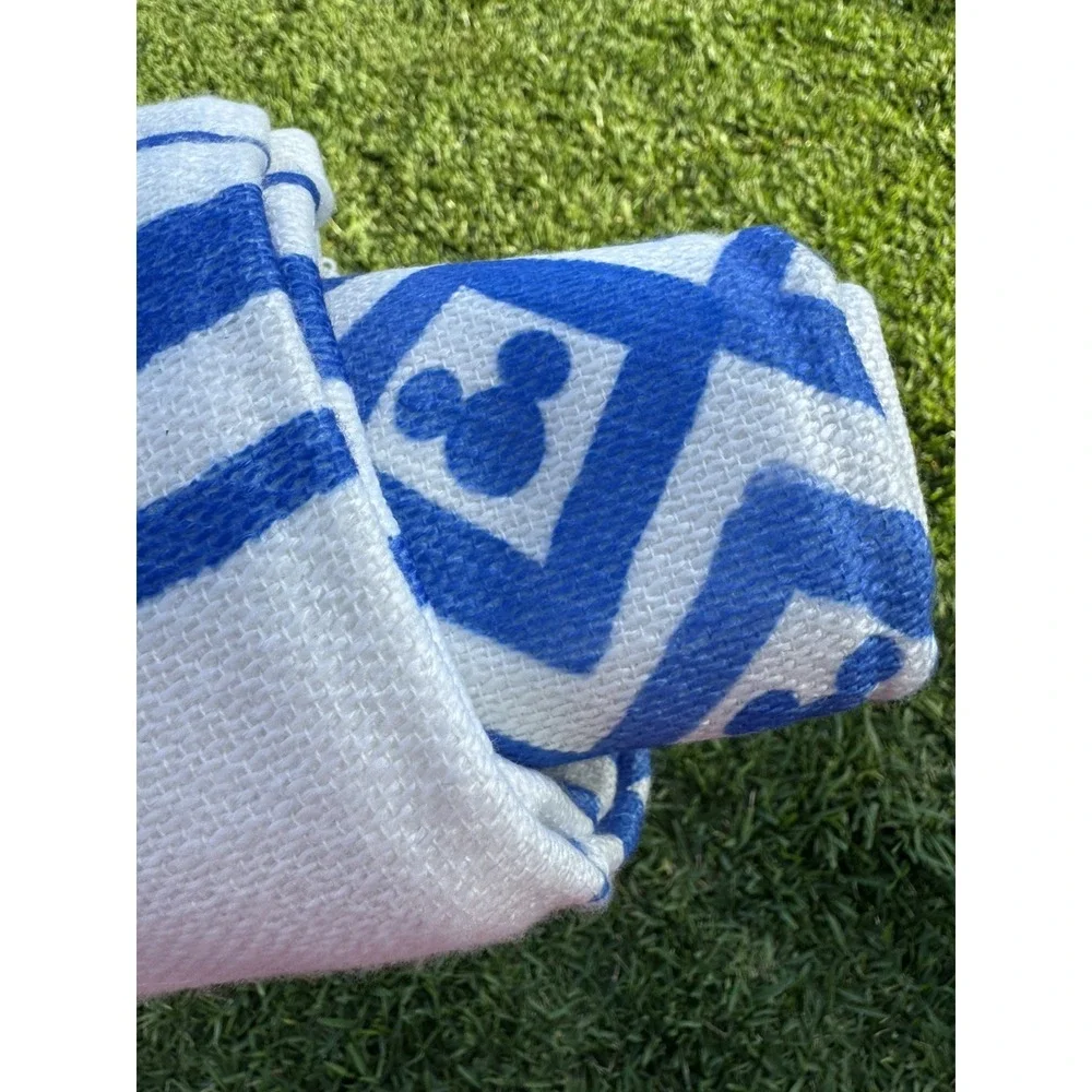 Disney Homestead Collection - Mickey Mouse Throw Plaid Manta Tassel Blue NWT